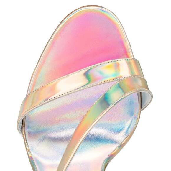 Christian Louboutin Astridal 100 Gold Patent Psychic Strap Sandal Heel Pump 37.5 - Picture 6 of 12